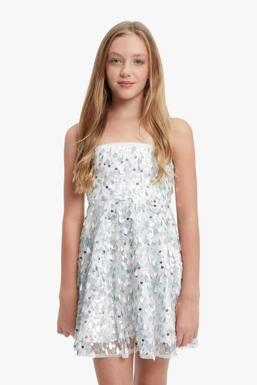 ETTA HALTER DRESS in colour FROST