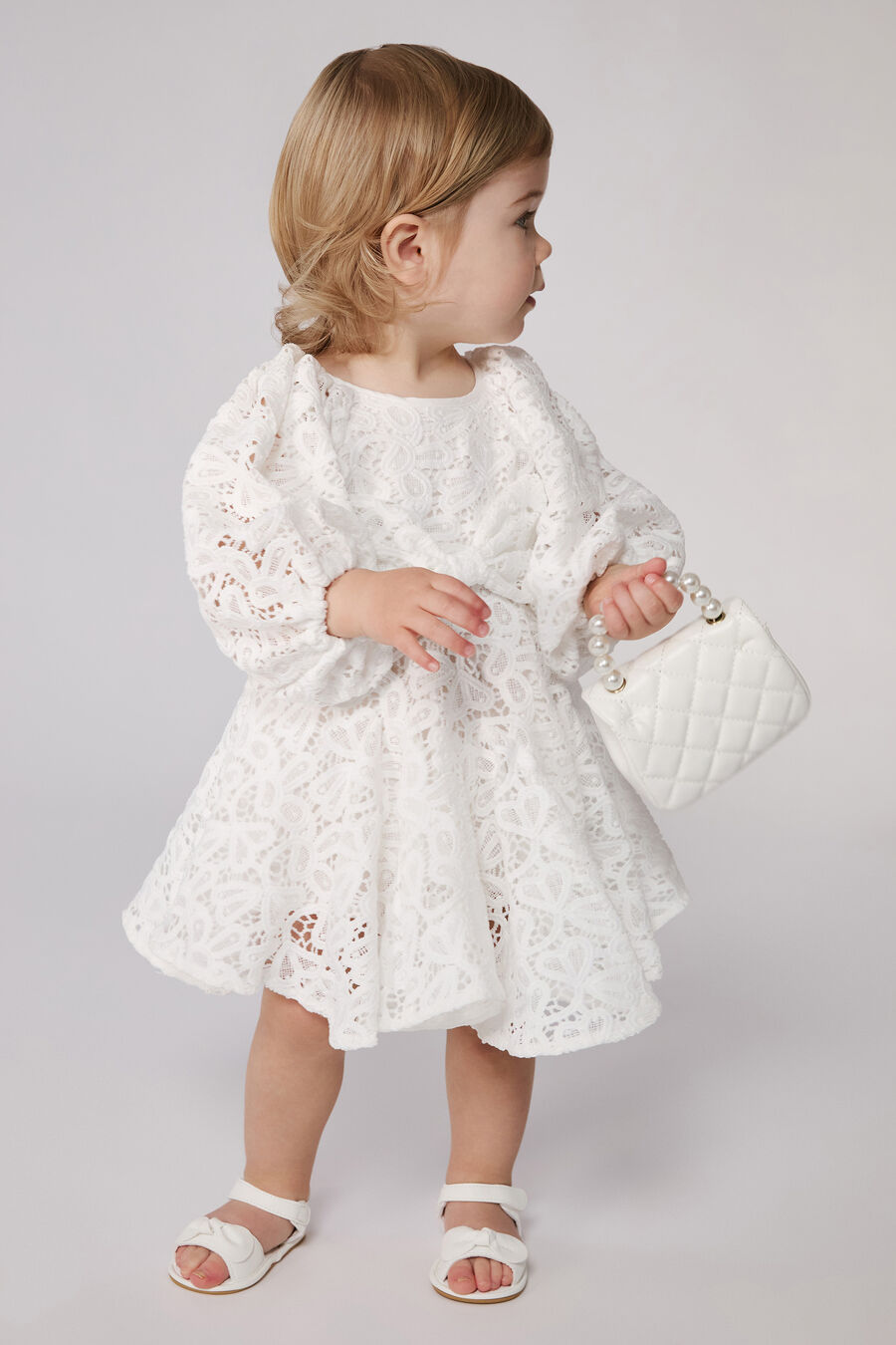 SONNY LACE DRESS in colour ORCHIDWHT
