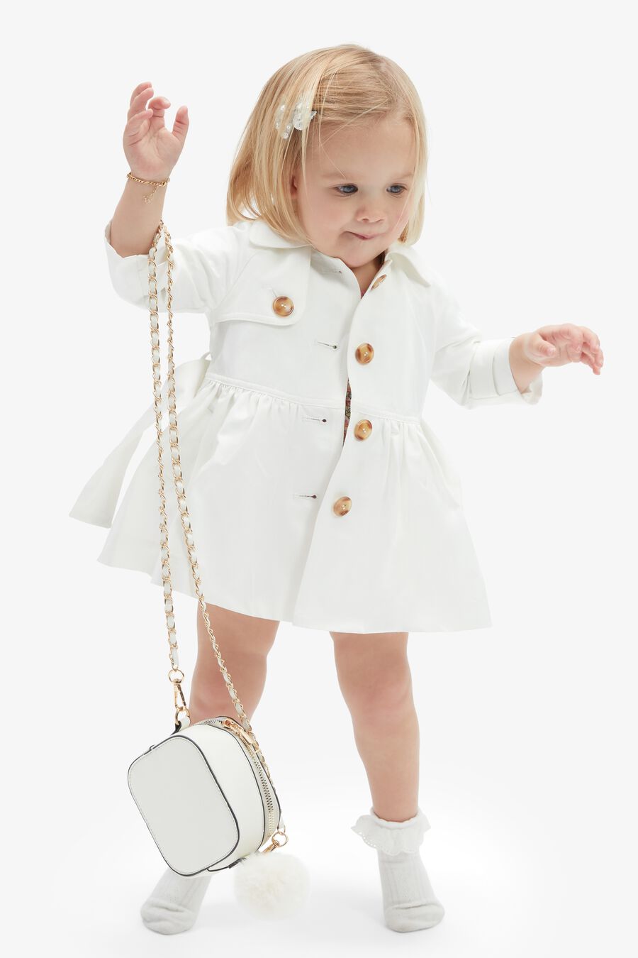 LUCIA CLASSIC TRENCH in colour WHITE