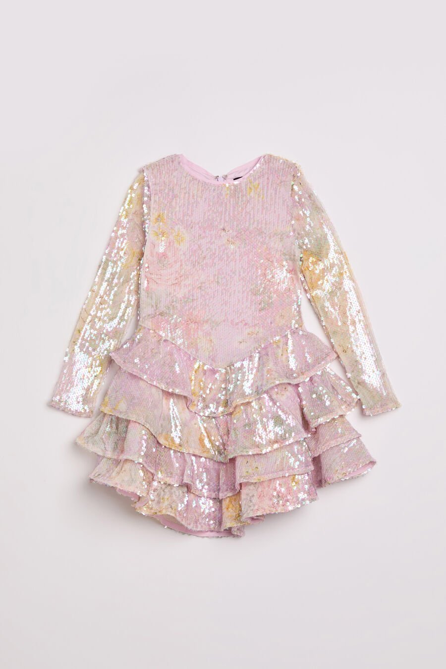 ABBY SEQUIN MINI DRESS in colour PINK FLRL