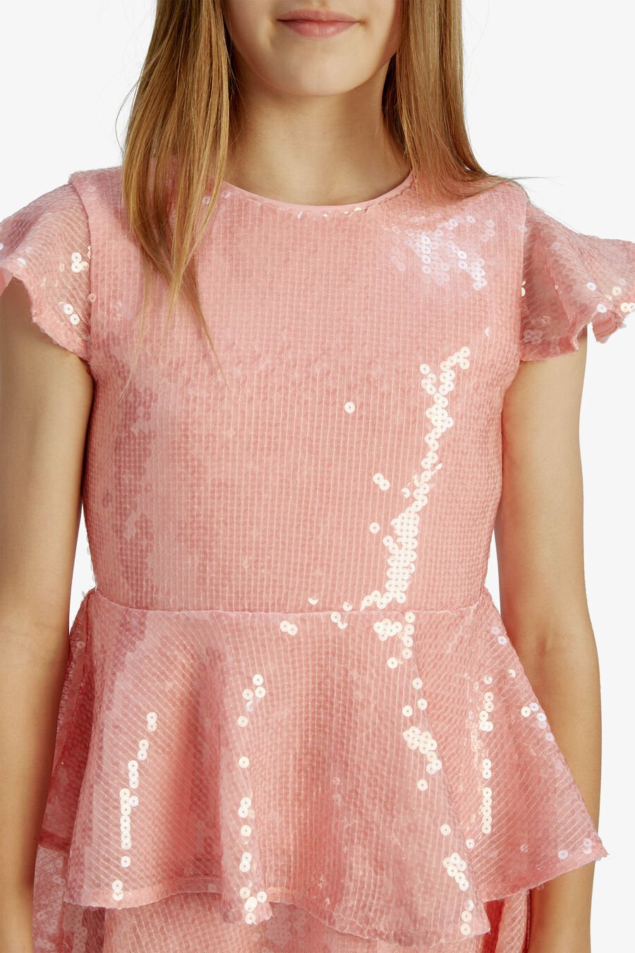 MINDIE SEQUIN DRESS in colour PINK