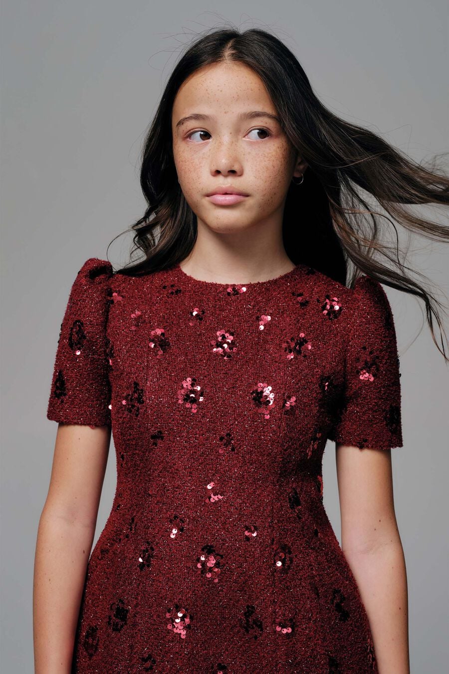 Girls Evianna Boucle Mini Dress