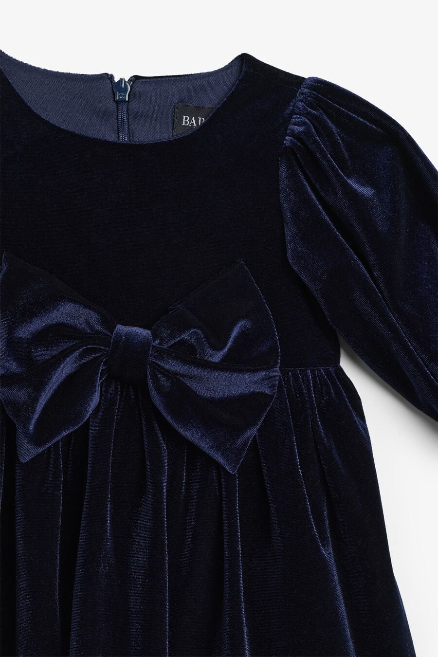 LINDSEY VELOUR MINI DRESS in colour NAVY