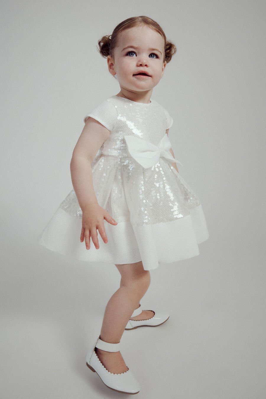 AVA STARLET SEQUIN DRESS in colour WHITE