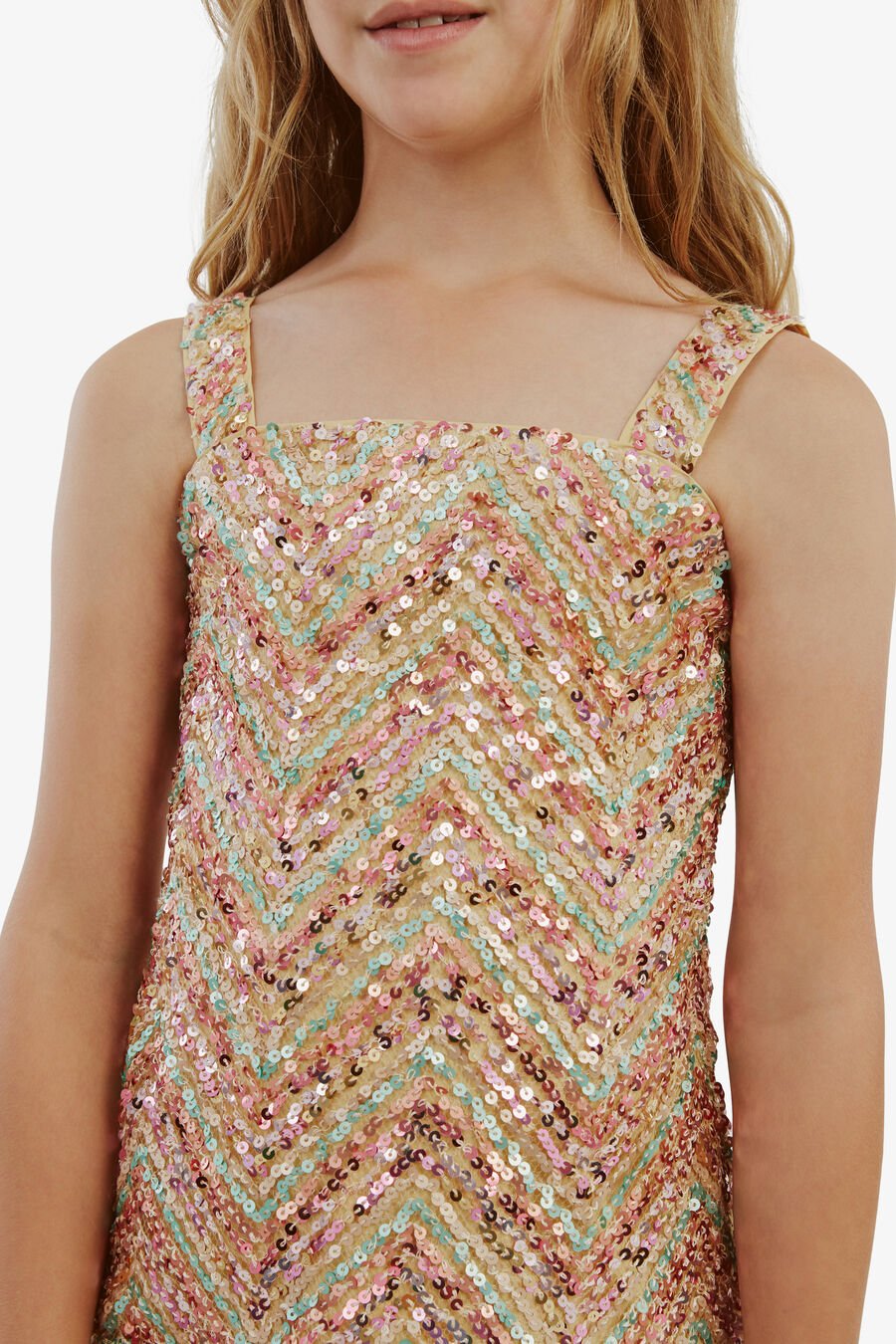 HANNAH SEQUIN DRESS in colour Multi Sequin