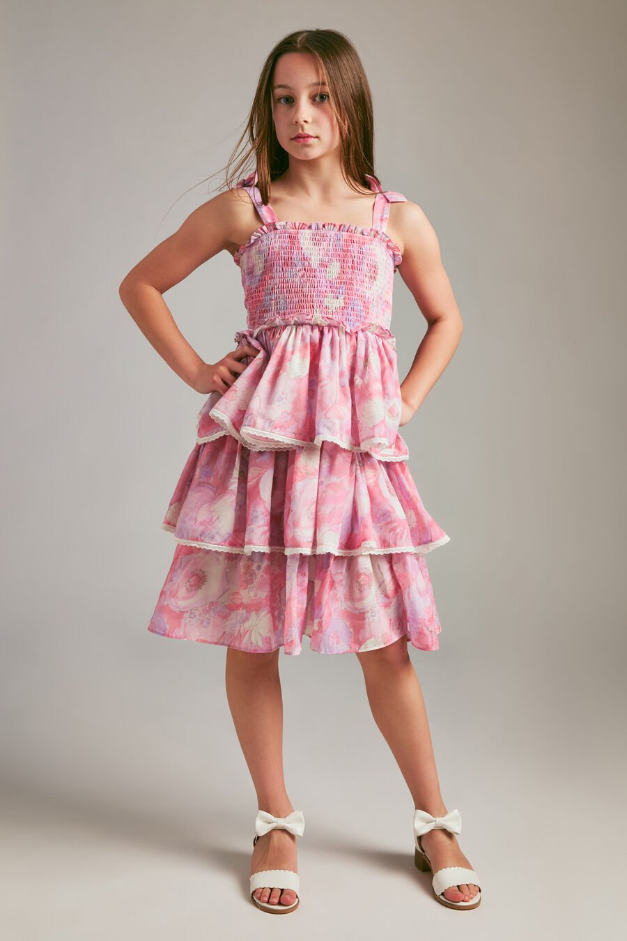 Girls Lexie Tiered Dress