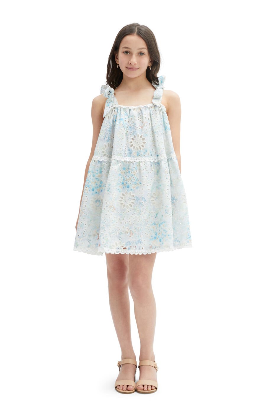 SYLVIE BRODERIE MINI DRESS in colour AUTUMN FL
