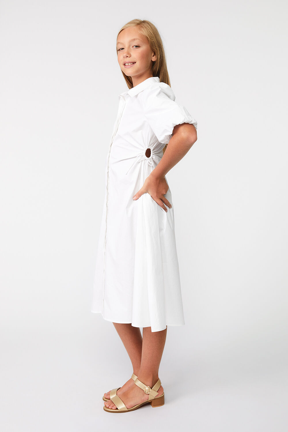 Girls white shift best sale dress