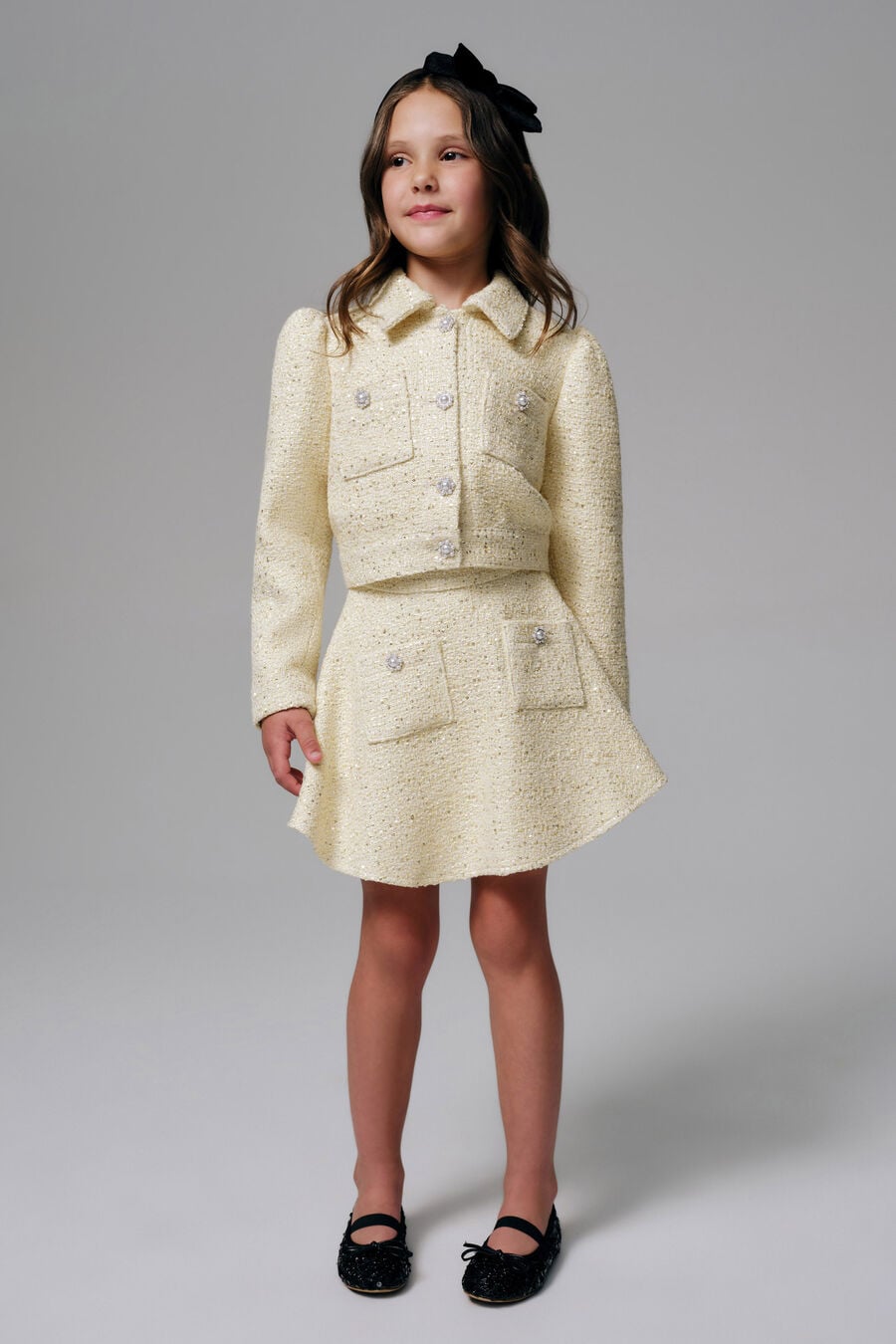 Girls Blair Sequin Boucle Set