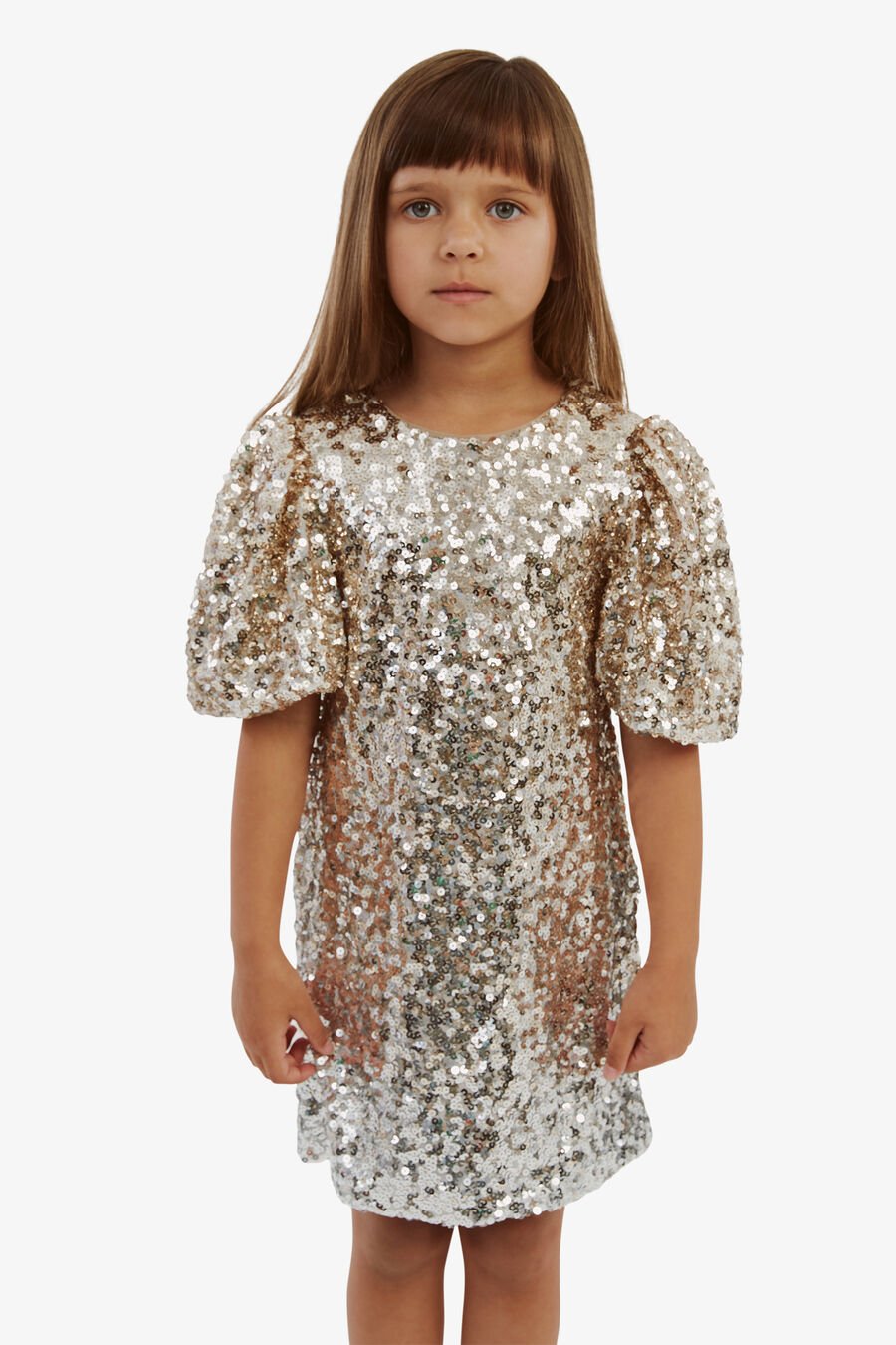 GISELLE SEQUIN DRESS in colour GOLD OMBRE