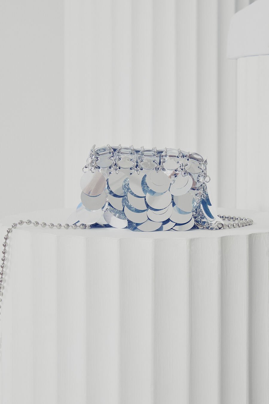 SEQUIN SPARKLE MINI BAG in colour SILVER