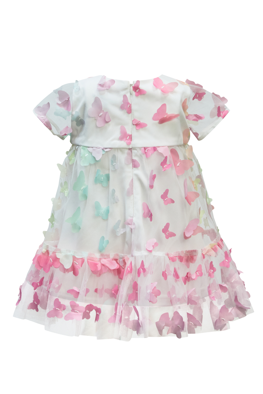 BUTTERFLY TIERED DRESS in colour RAINBOW