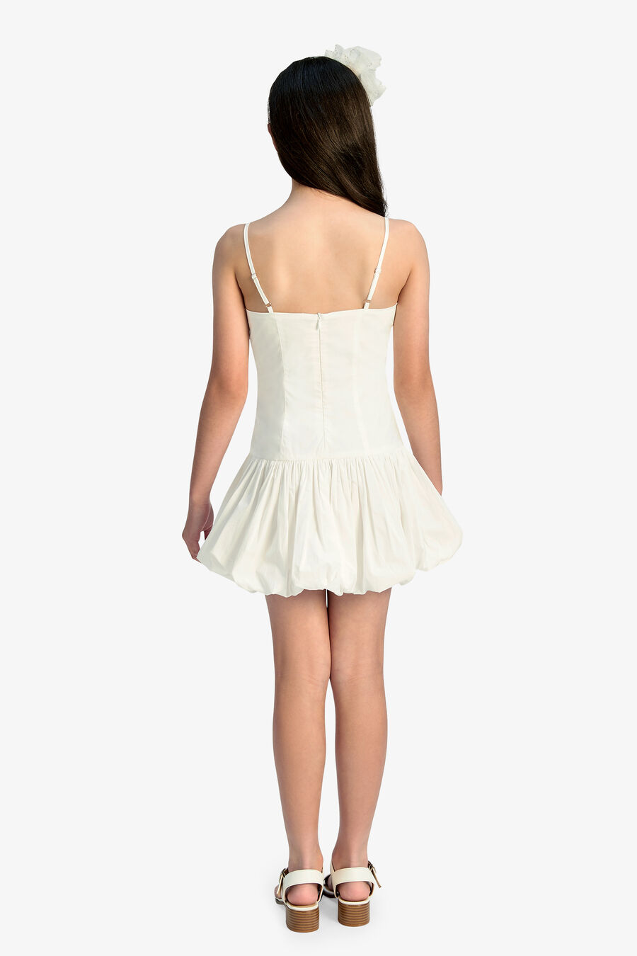 JUNE POPLIN DRESS in colour ORCHIDWHT