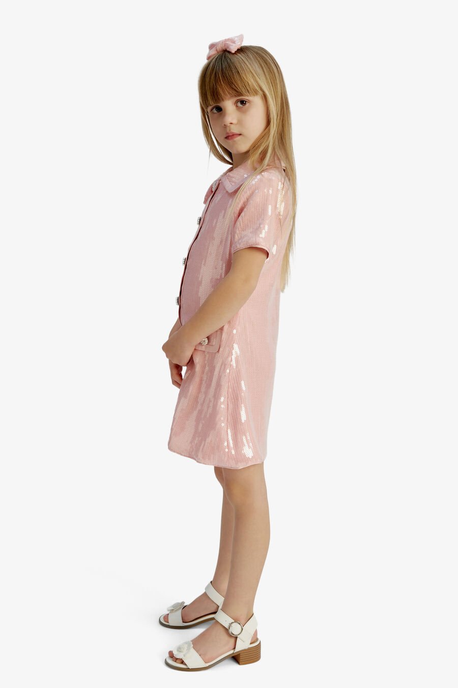 Girls Noah Sequin Mini Dress