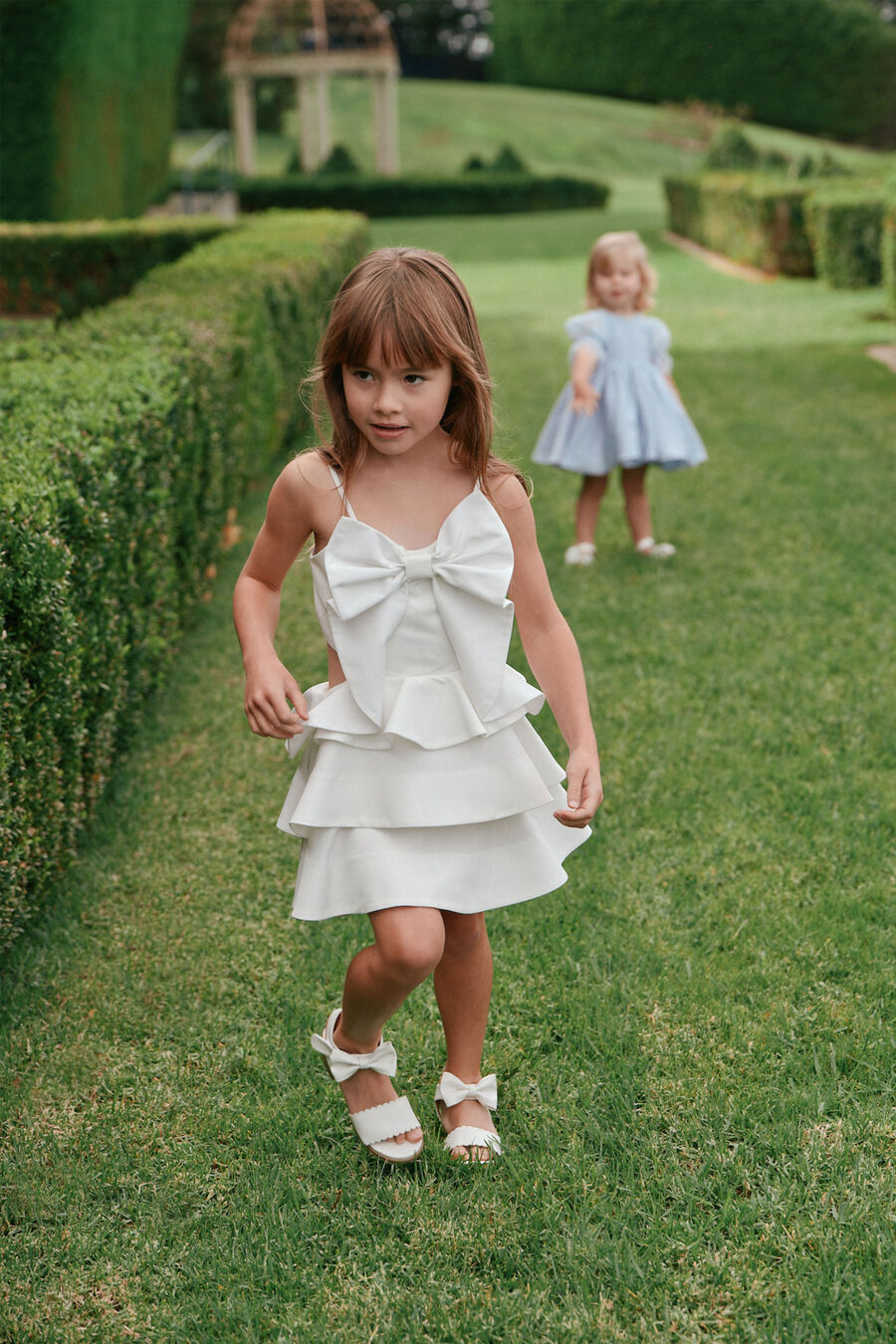 Girls Tulip Poplin Bow Dress