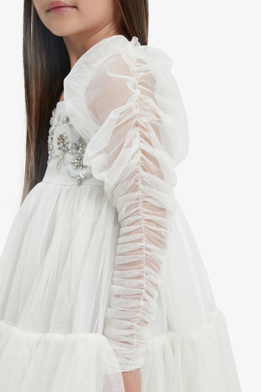 EMBRY TULLE GOWN in colour ORCHIDWHT