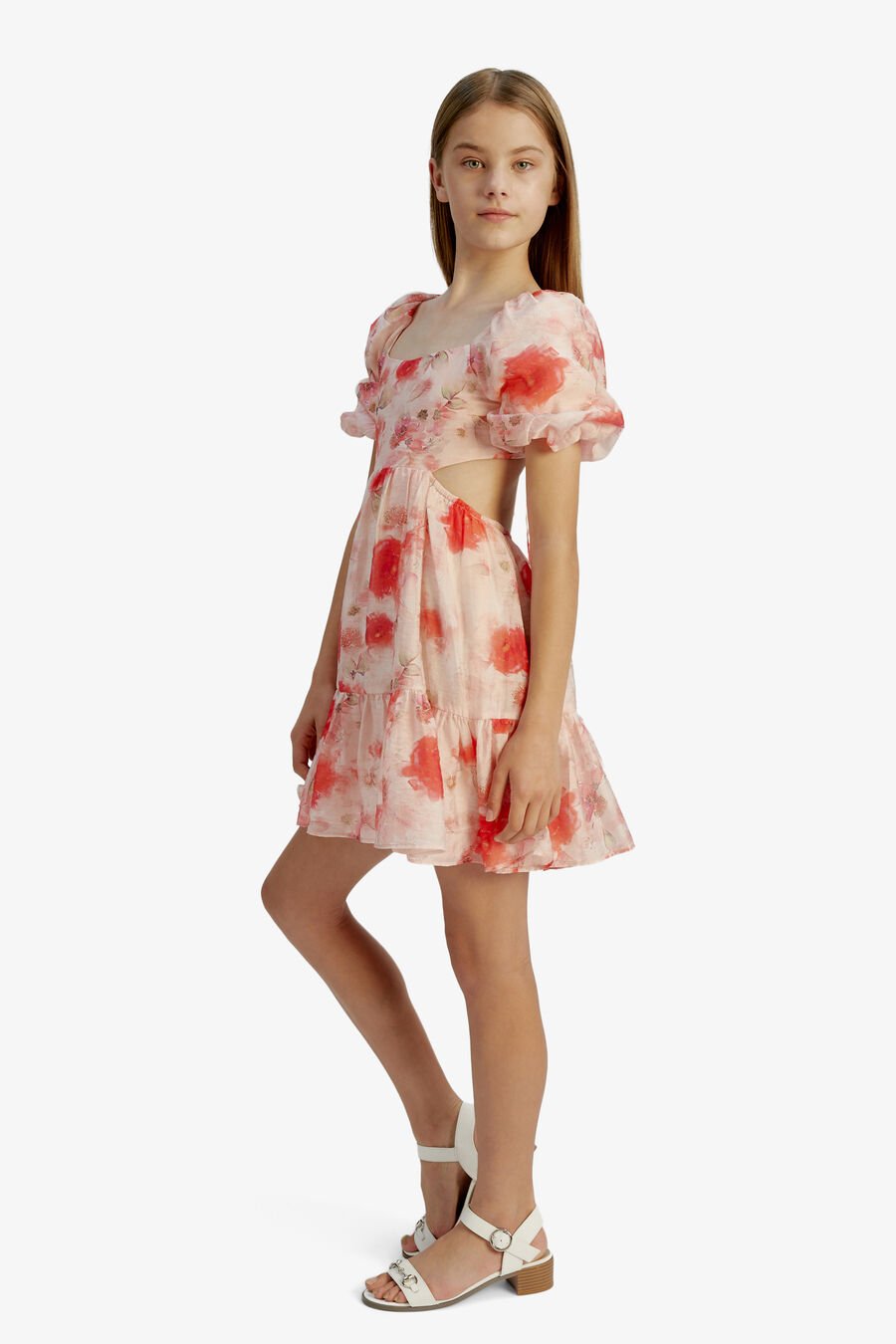 ELLORY MINI DRESS in colour PINK FLORA