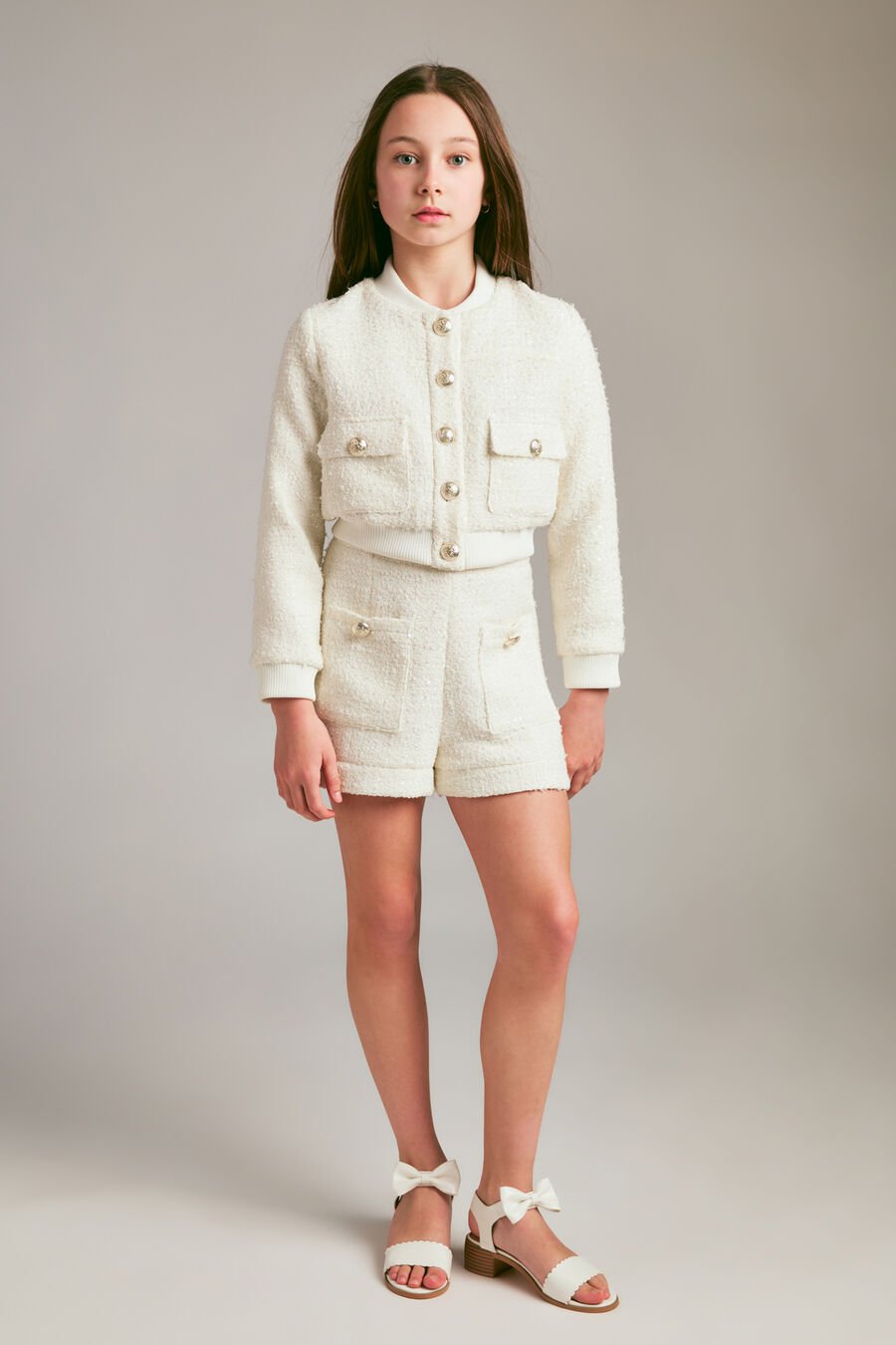 LUCILLE SHORT in colour IVORY