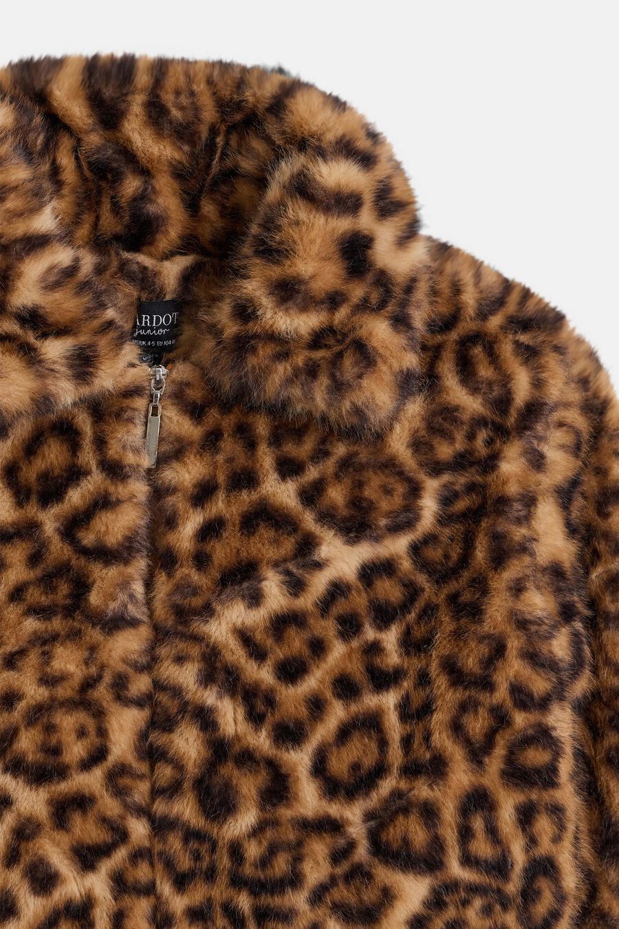 Girls Sylvie Leopard Faux Fur Jacket