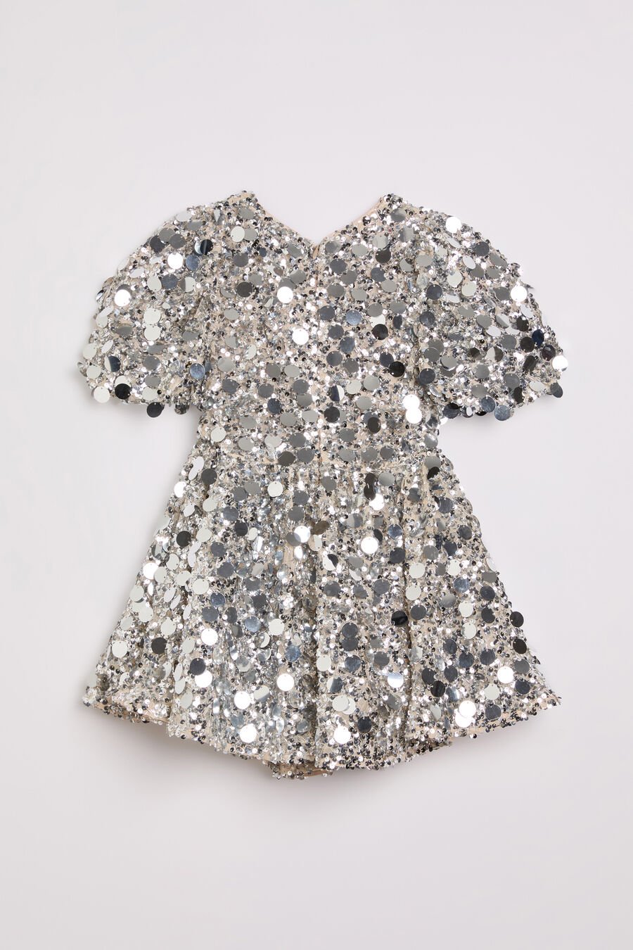 ISABEL SEQUIN MINI DRESS in colour SILVER