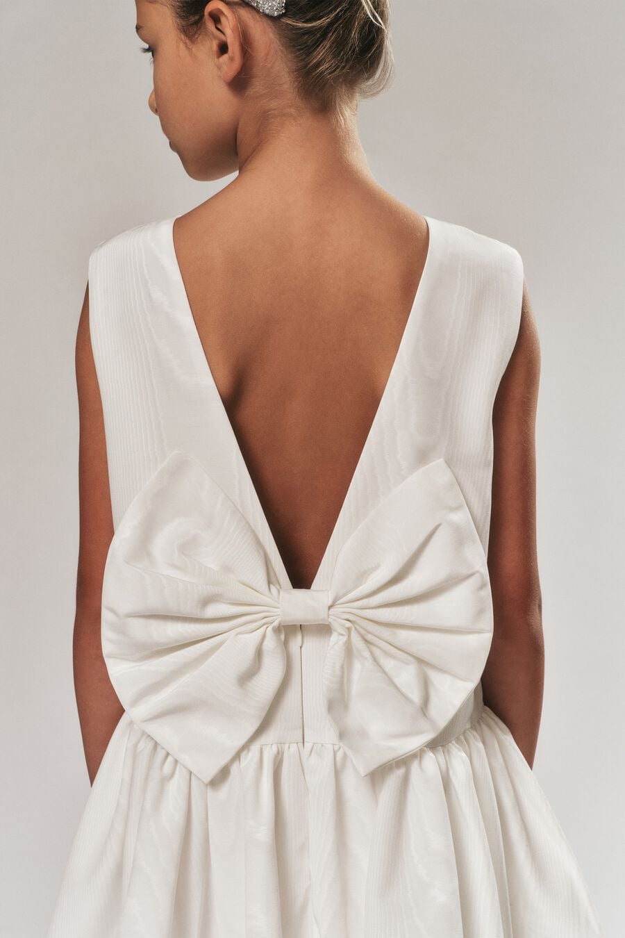 LILIANA BUBBLE TAFFETA DRESS in colour Orchid White