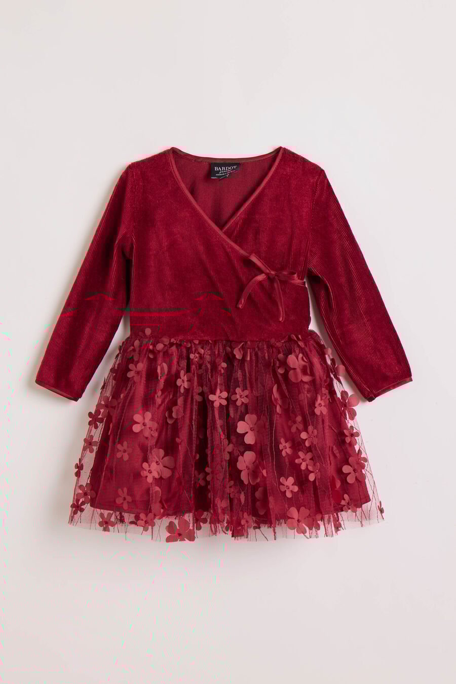 CARA  BALLET DRESS in colour Burgundy