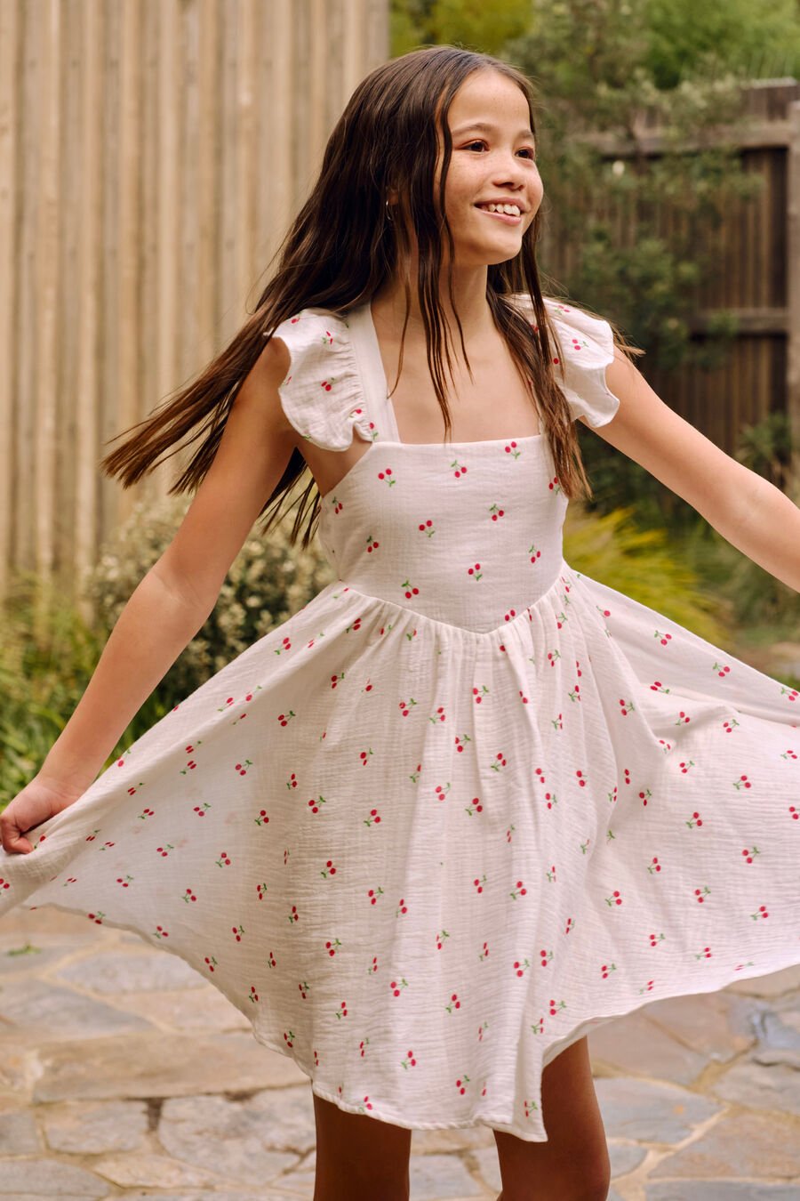 CLEA CHERRY MINI DRESS in colour Orchid White