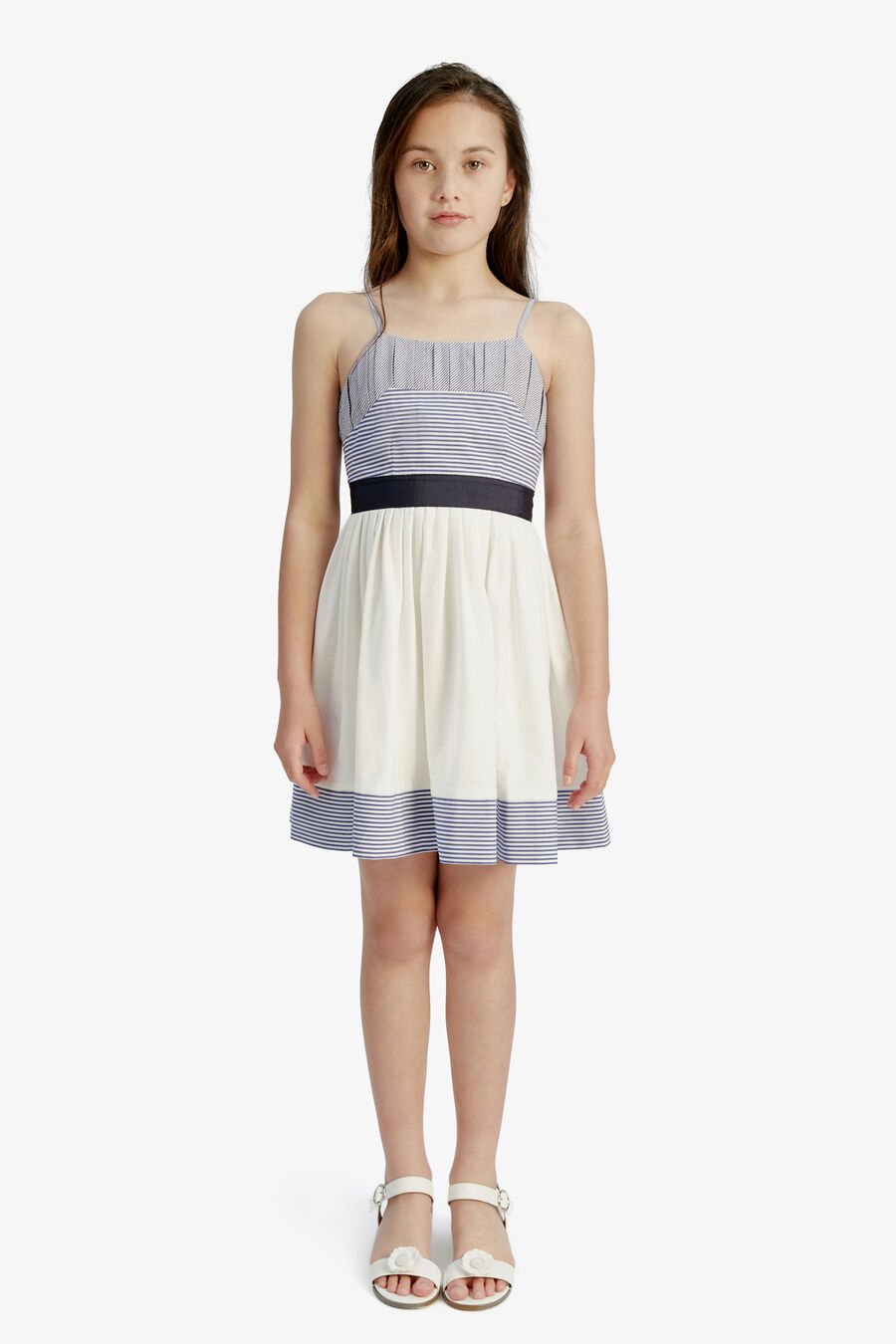 FRENCHY DRESS in colour Navy Stripe