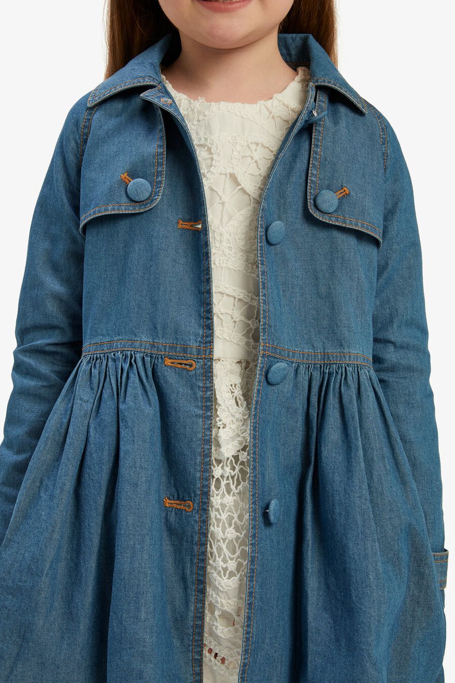 MIA CHAMBRAY TRENCH in colour CHAMBRAY