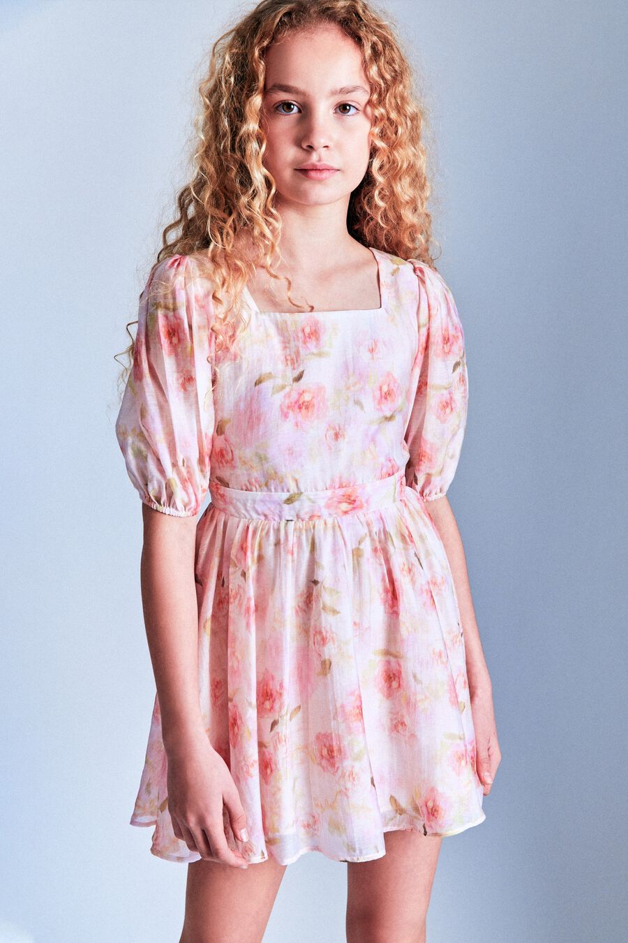 MARGO FLORAL MINI DRESS in colour Pink Floral