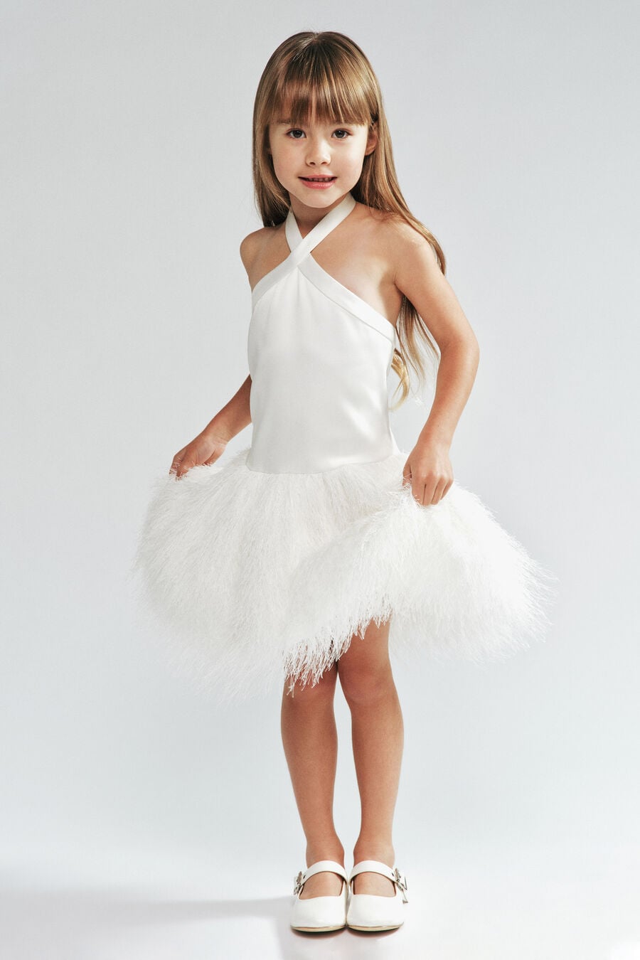 Girls Theodora Fringe Mini Dress