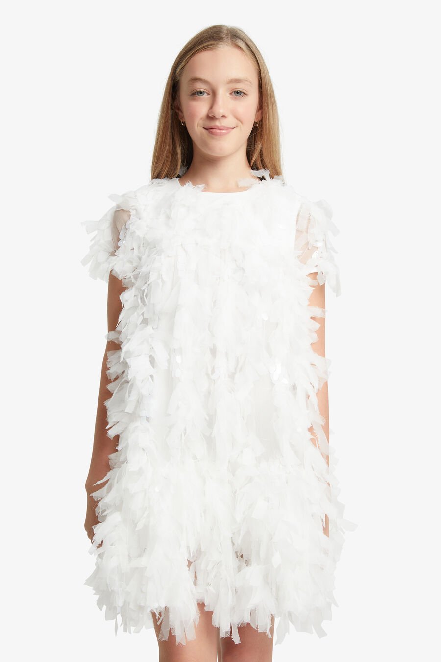 MALLORY TIERED DRESS in colour ORCHID WHT