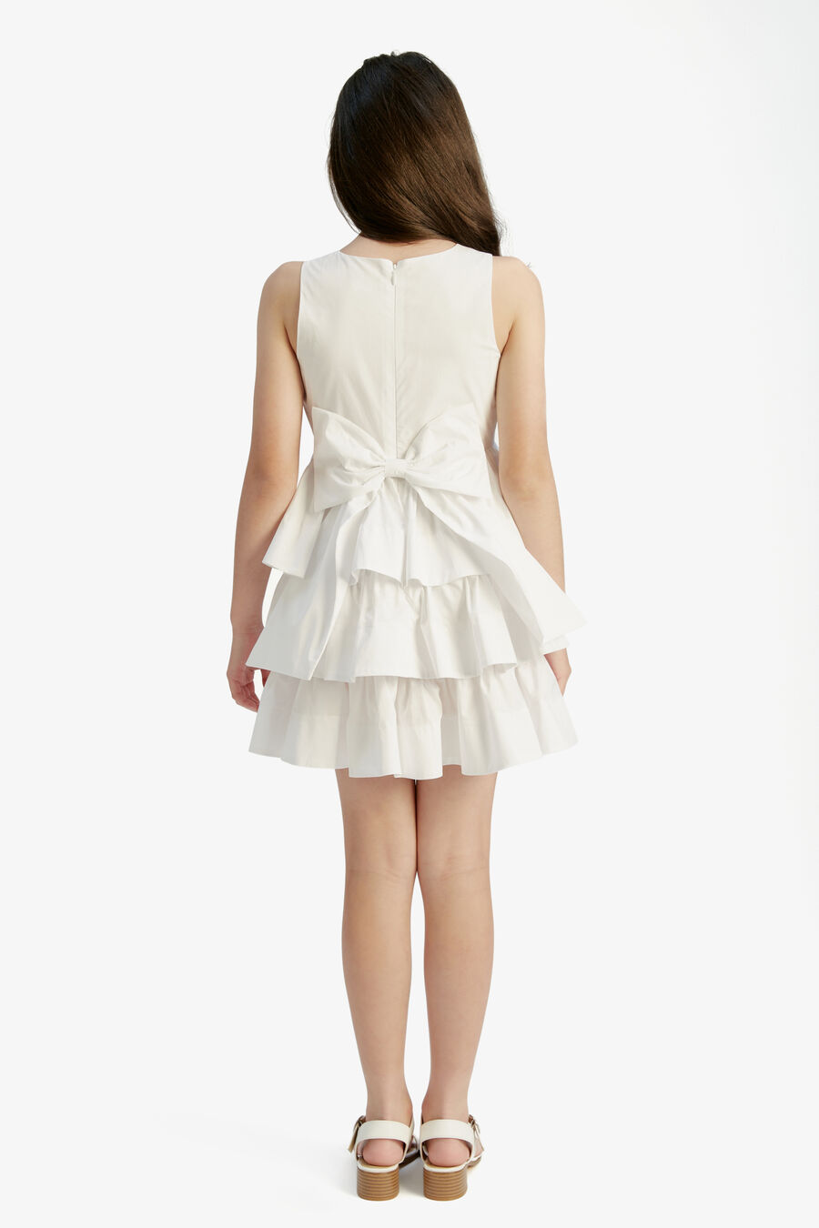 GIA POPLIN DRESS in colour WHITE