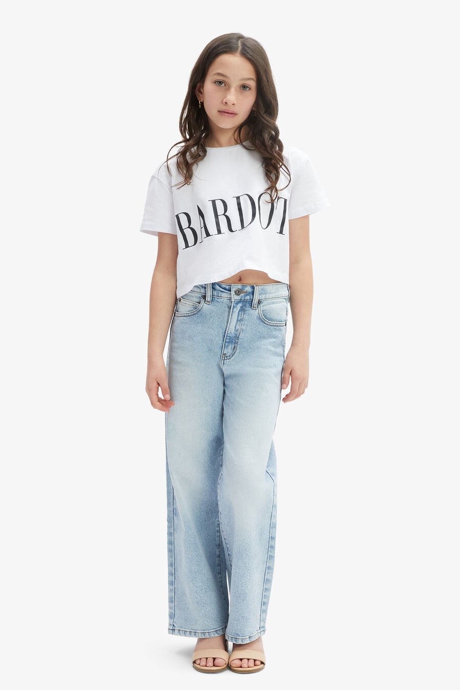 BARDOT BOXY TEE in colour WHITE