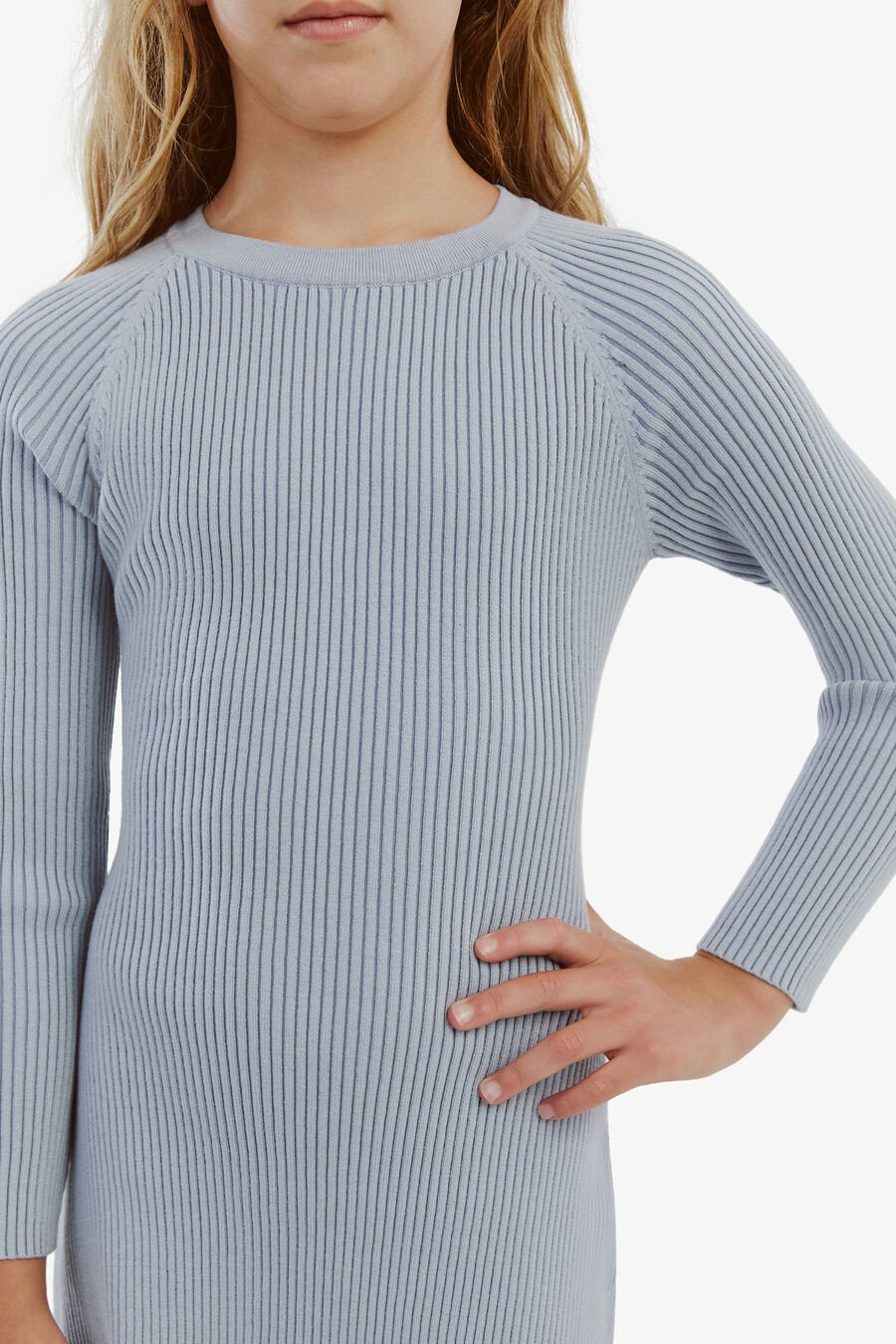 Girls Twist Back Knit Dress