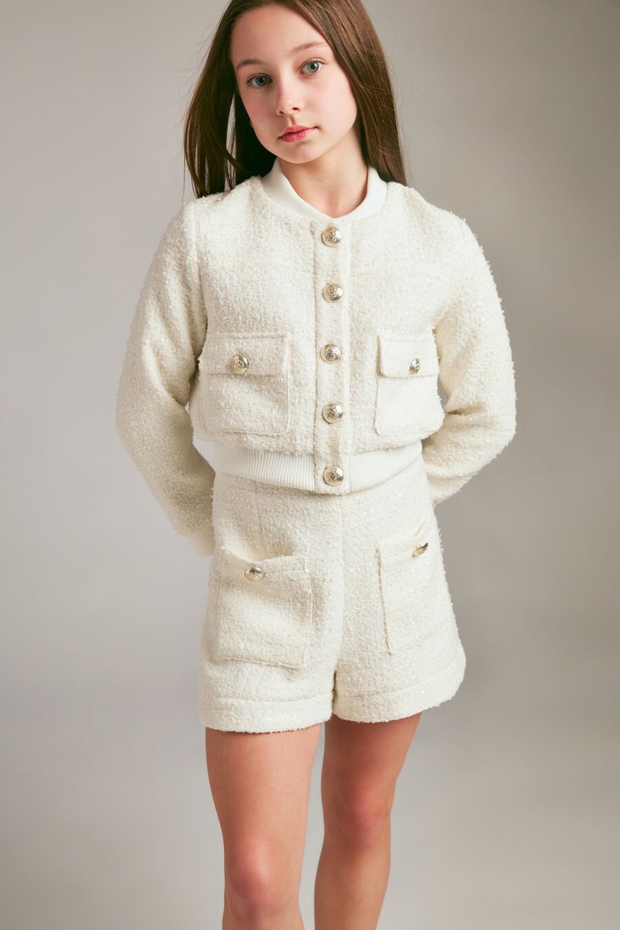 LUCILLE SHORT in colour IVORY