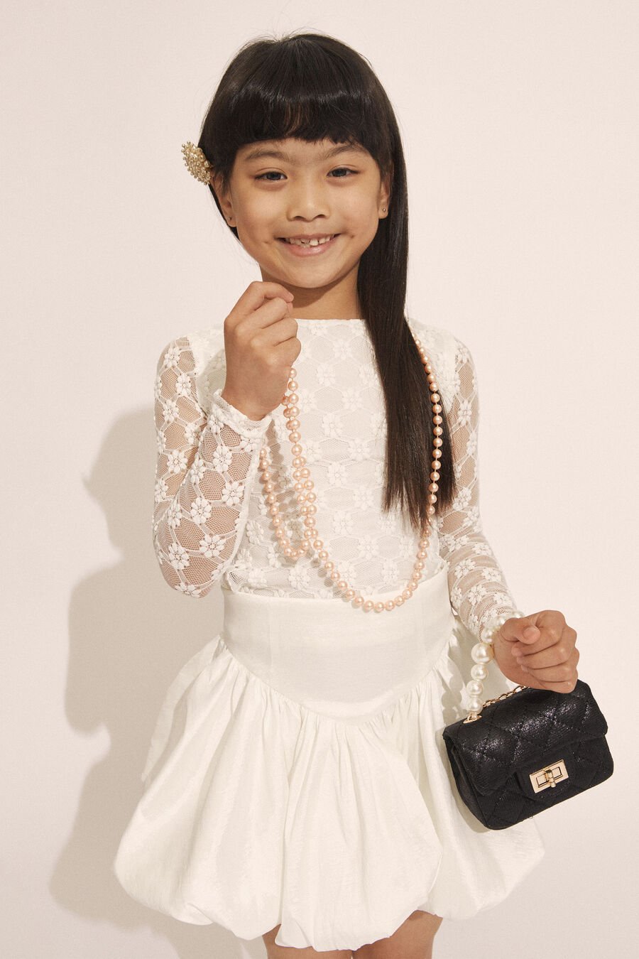 Girls Taffeta Bubble Mini Skirt