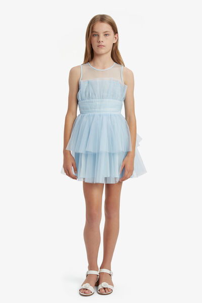 BD Junior taupe scalloped envelope dress main image 1