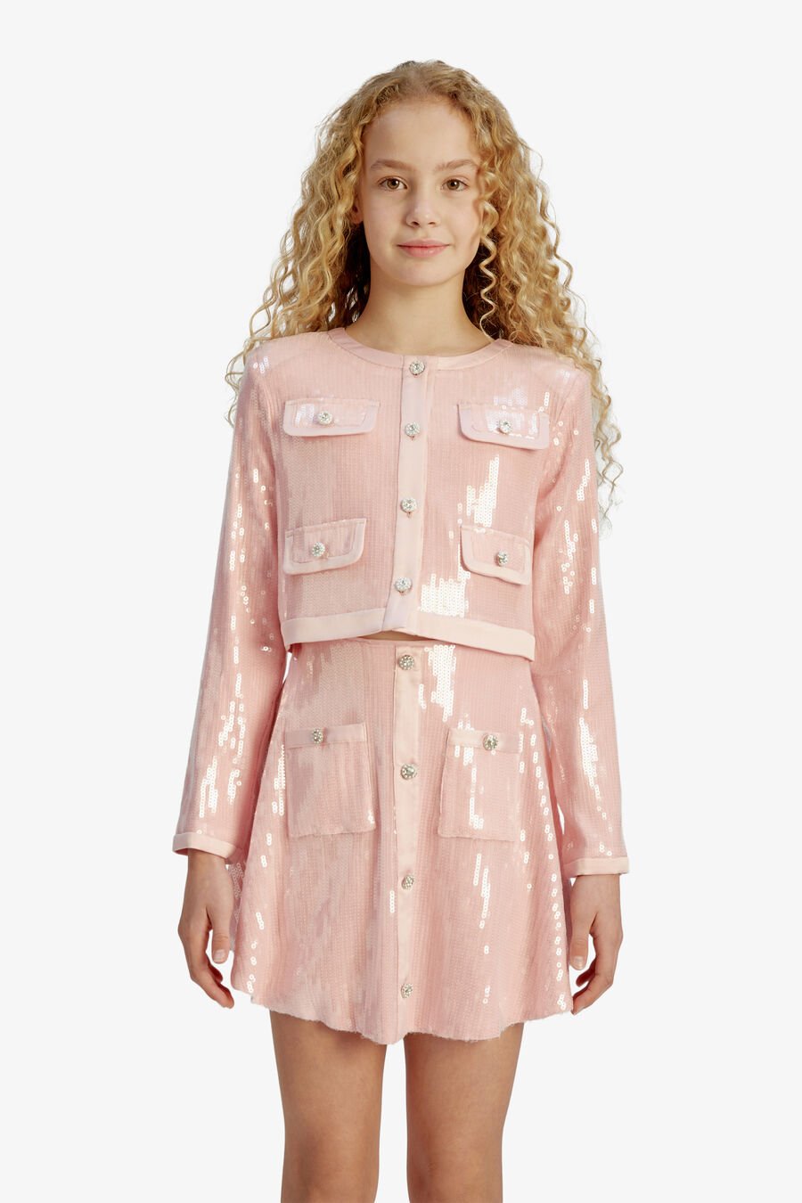 NOAH SEQUIN SKIRT in colour PINK ICING
