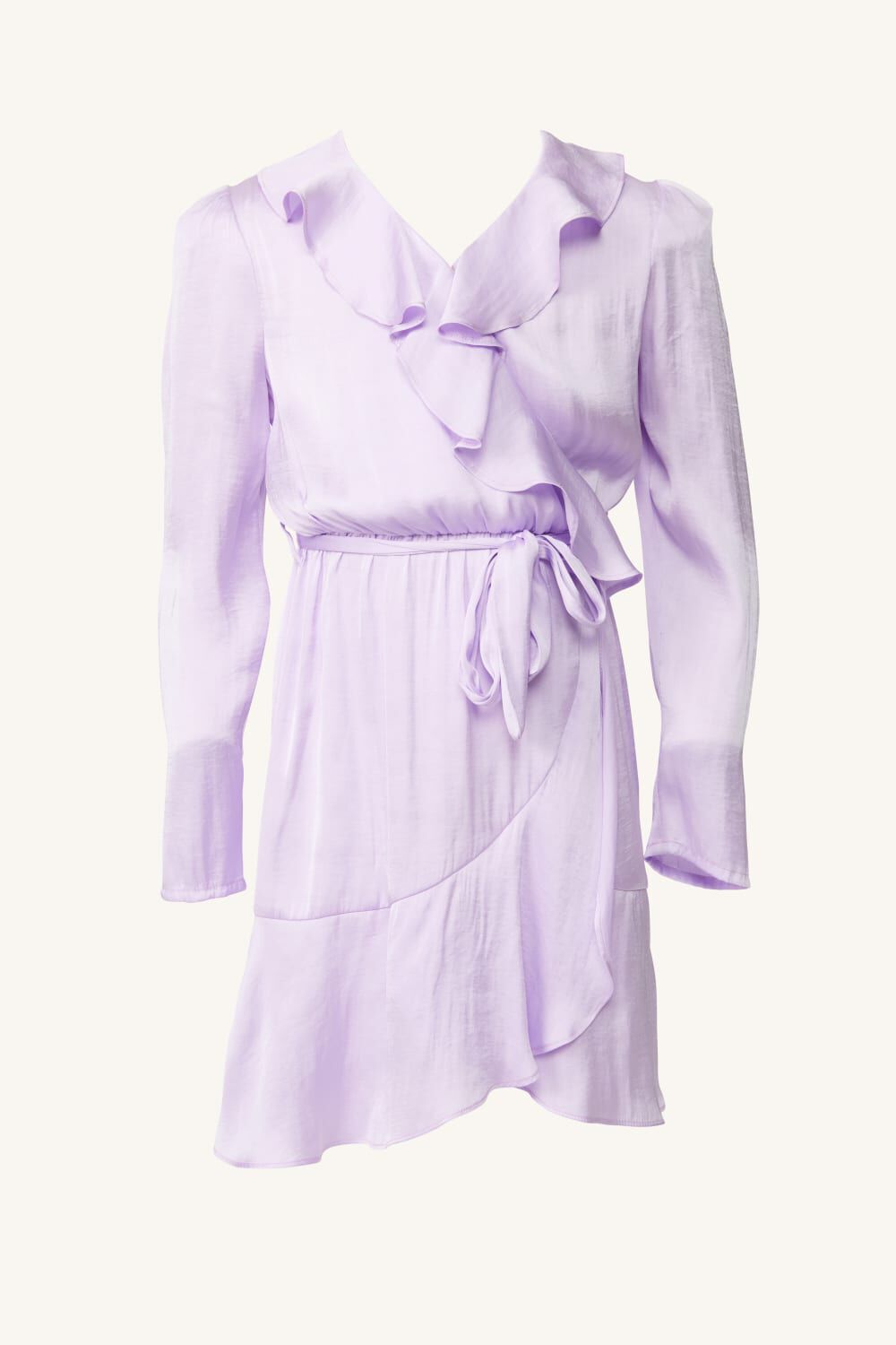 GIRLS WINONA WRAP DRESS in colour LILAC CHIFFON
