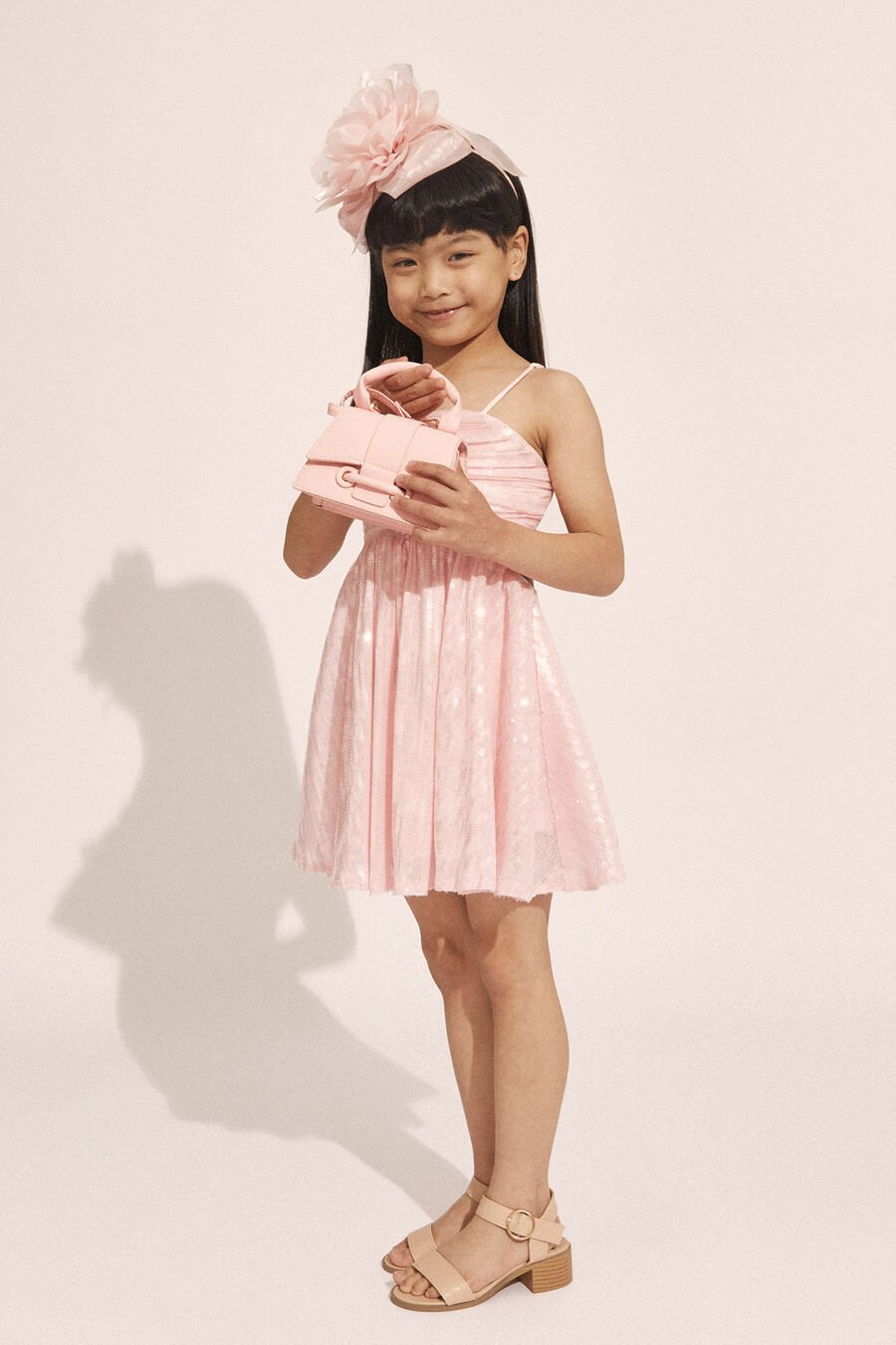 ZARELA SEQUIN DRESS in colour BLISS PINK