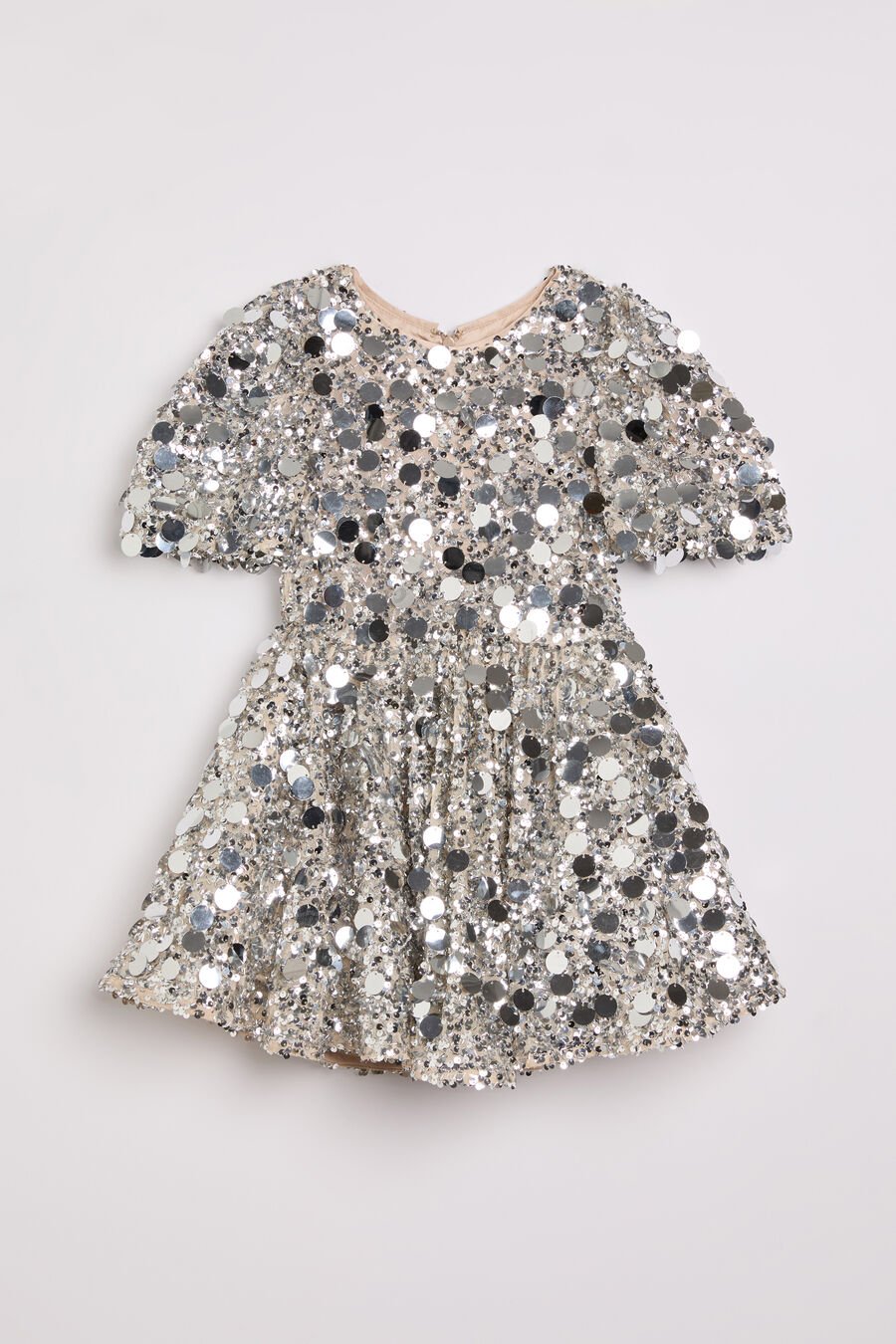 ISABEL SEQUIN MINI DRESS in colour SILVER