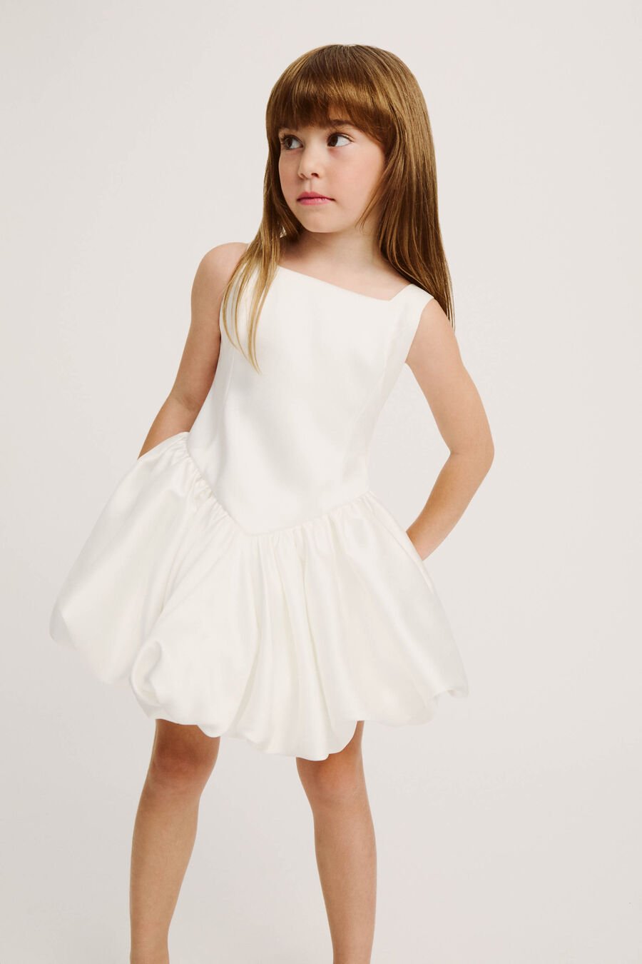 AVA MINI DRESS in colour Orchid White