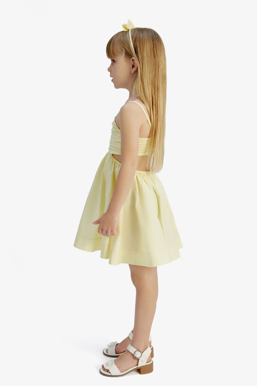 ZARELA POPLIN DRESS in colour LEMON