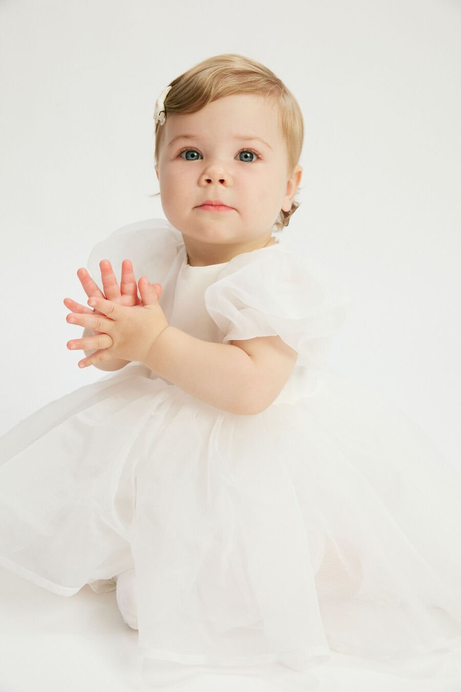 JULIET ORGANZA MINI DRESS in colour ORCHIDWHT