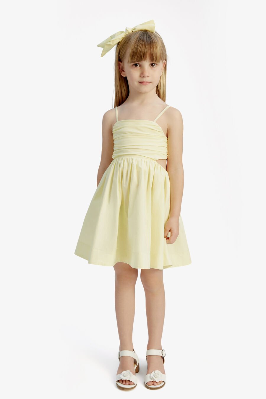 ZARELA POPLIN DRESS in colour LEMON