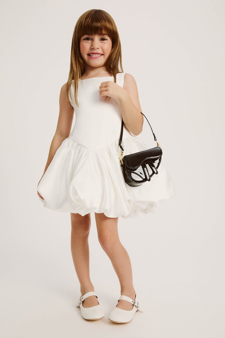 AVA MINI DRESS in colour Orchid White