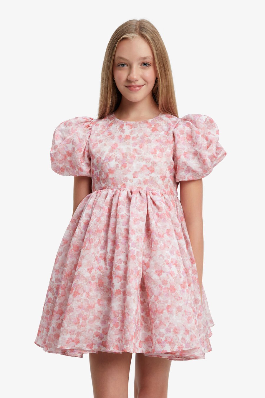 Girls Posy Poof Mini Dress