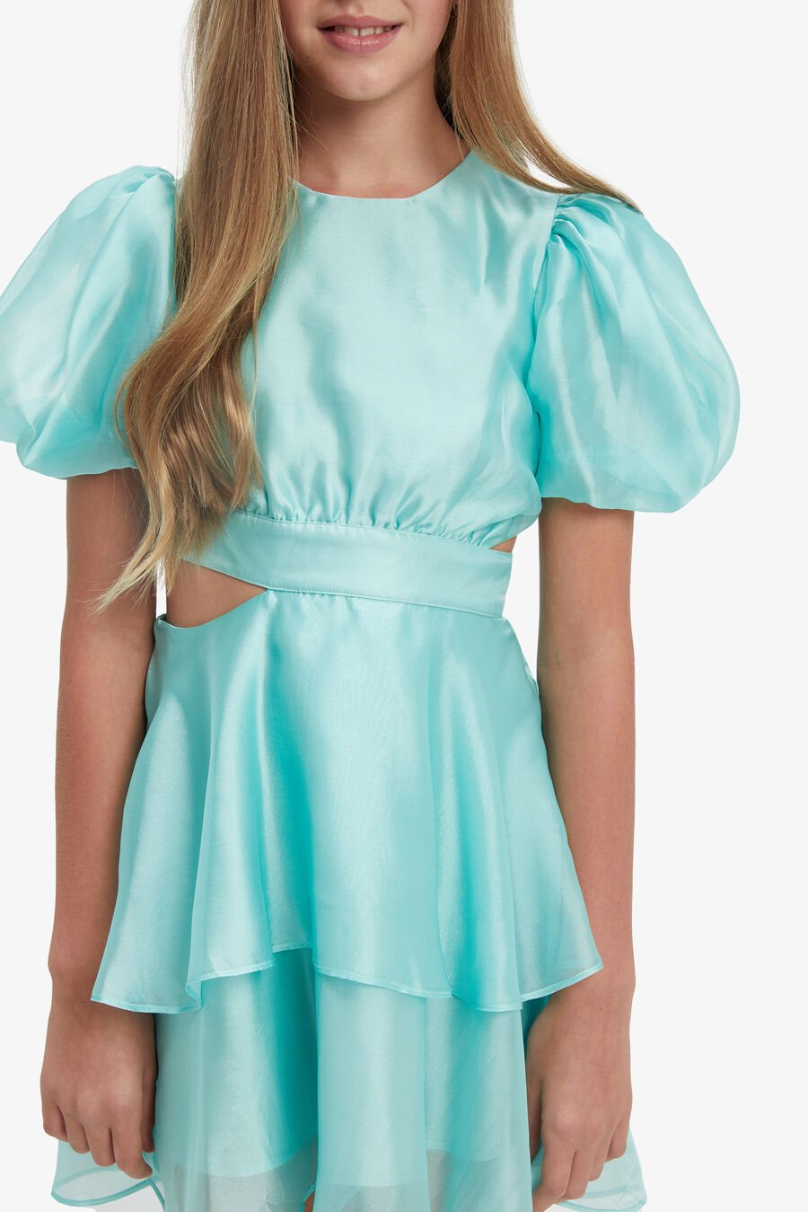 ENYA ORGANZA MINI DRESS in colour MINTY
