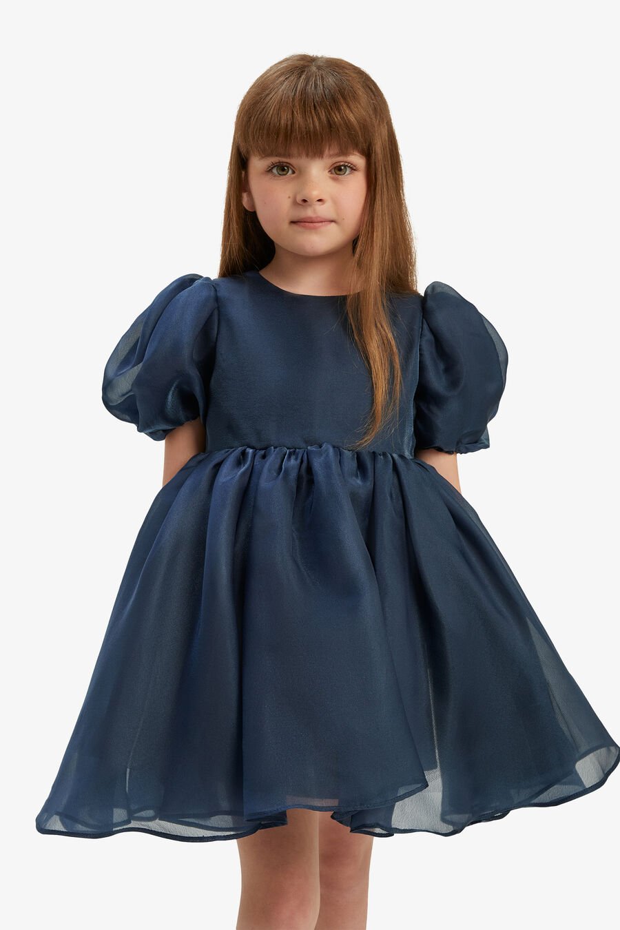 JULIET ORGANZA MINI DRESS in colour NAVY